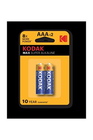 Kodak Max Alkalin Blister 2'li İnce Pil Max Alkalin K3A-2