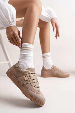 Kadın Siyah Cild Siyah Süet Tokalı Günlük Sneaker