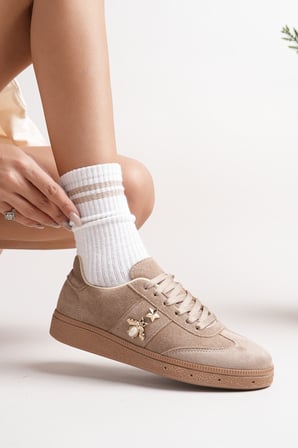 Kadın Kelebek Yıldız Tokalı Günlük Sneaker