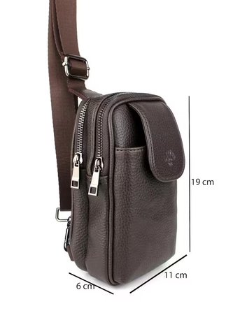 Erkek Kahverengi Omuz Çantası Göğüs Çantası Body Bag Çanta