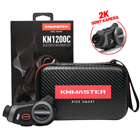 KNMASTER KN1200C Kameralı Motosiklet Bluetooth Interkom