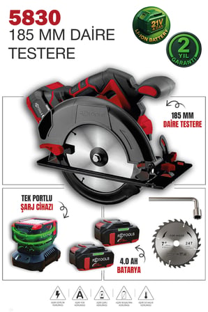 RETOOLS K5830 185 MM DAİRE TESTERE KAFA