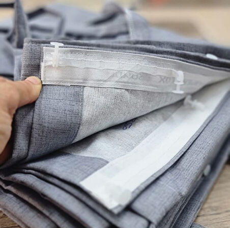 CEYLAN Home Balkon Perdesi Brandası Bağcıklı Ölçü Seçenekli Düz Gri