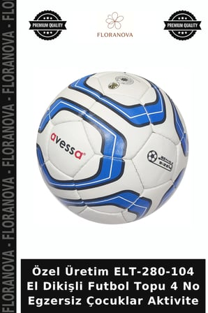 Özel Üretim ELT-280-104 El Dikişli Futbol Topu 4 No Egzersiz Çocuklar Aktivite