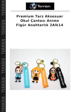 Premium Tarz Aksesuar Okul Çantası Anime Figür Anahtarlık 2Alk14