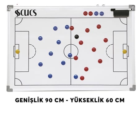 Delux Serisi SCX-1301 Futbol Taktik Tahtası Duvar Tipi Salon Oyun Hocalar