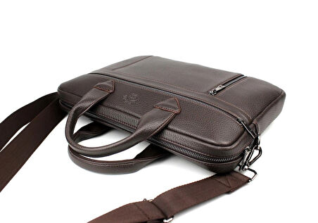 Unisex Kahverengi 14 inç Evrak Ve Laptop Çantası