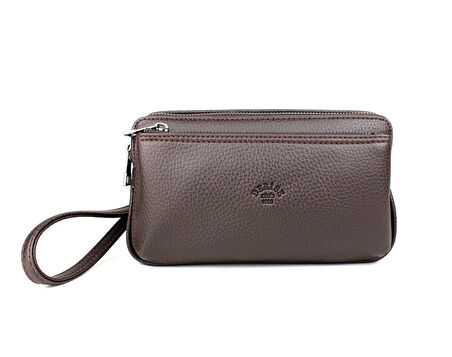 Erkek Kahverengi El Çantası Bileklik Kemerli Portföy Çanta El Çantası