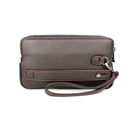 Erkek Kahverengi El Çantası Bileklik Kemerli Portföy Çanta El Çantası