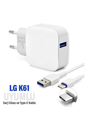 LG K61 Şarj Aleti ve Kablosu TYPE-C 5V DC 2.8A