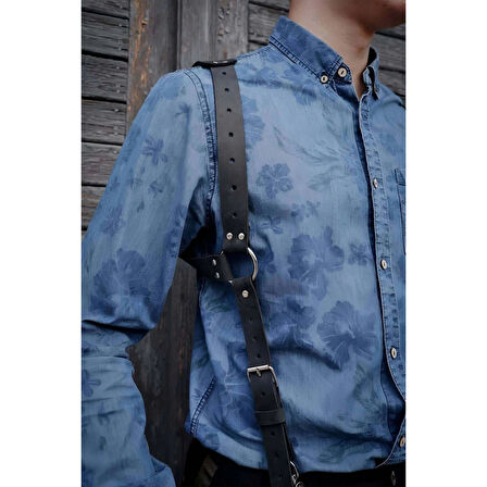 MARSİLYAN- Erkek Deri Seksi Harness - APFTM134