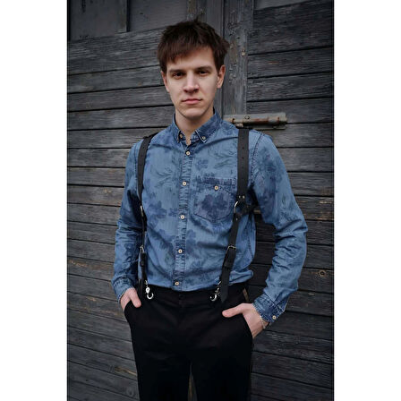 MARSİLYAN- Erkek Deri Seksi Harness - APFTM134