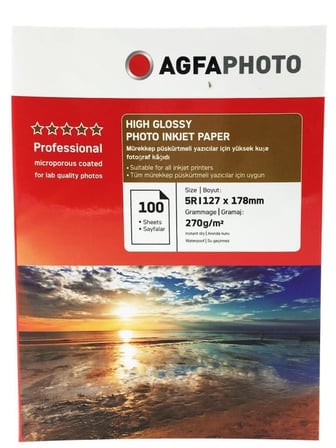Premium Kırtasiye Kartpostal Hatıra Basımı Agfaphoto Fotoğraf Kağıdı (13X18) 270Gr Parlak 5R