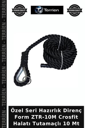 Özel Seri Hazırlık Direnç Form ZTR-10M Crosfit Halatı Tutamaçlı 10 Mt