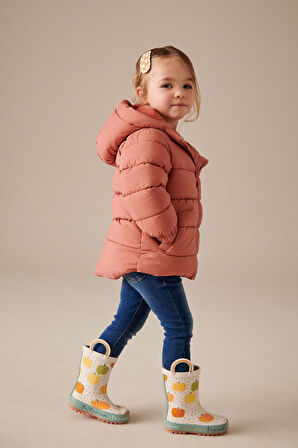 Next Baby Krem Balkabağı Desenli Su Geçirmez Bot / Yağmur Çizmesi