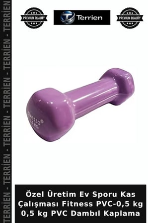 Özel Üretim Ev Sporu Kas Çalışması Fitness PVC-0,5 kg 0,5 kg PVC Dambıl Kaplama
