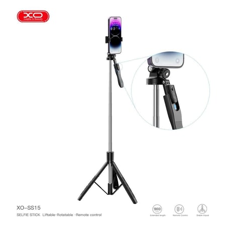 Mobil Cihaz Çekim Cihazı Telefon Ayağı SS15 3 Ayaklı Uzaktan Kumandalı 1800mm Selfie Çubuğu