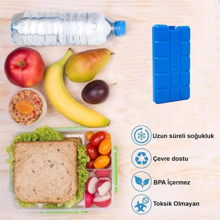 Microcase 2in1 Set Tek Kişilik Termal Çantası 6 LT + 2 Adet 400 ML Soğutucu Buz Kasedi AL5431