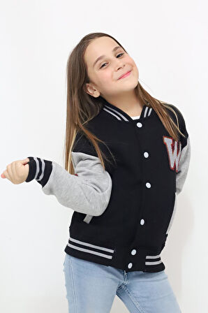 Fox Life Kids Unisex Oversize Kız,Erkek Çocuk Kolej Ceket 8001(6-10 Yaş)