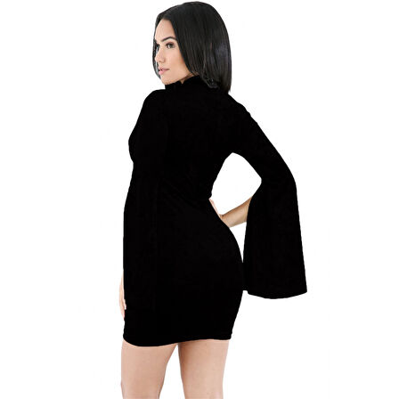 MARSiLYAN- B101395 Kesik Kol Fantazi Elbise