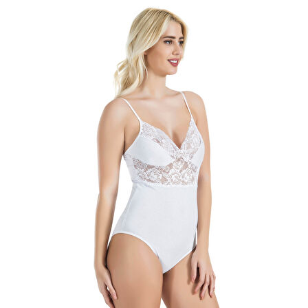 MARSiLYAN- İp Askılı Dantelli Kadın Body 334