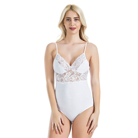 MARSiLYAN- İp Askılı Dantelli Kadın Body 334