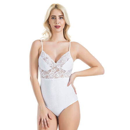 MARSiLYAN- İp Askılı Dantelli Kadın Body 334