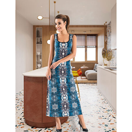 MARSiLYAN- Havuz Yaka Uzun Kadın Elbise 957