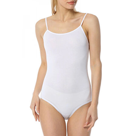 MARSiLYAN- 9251 Bayan İnce Askılı Çıtçıtlı Body