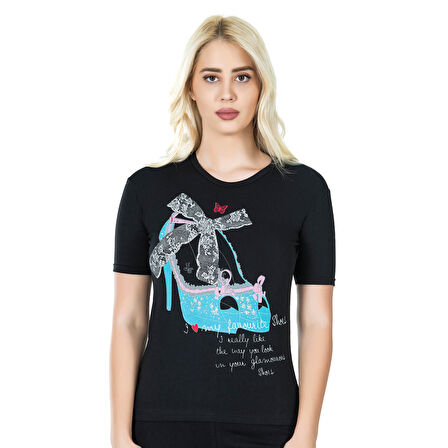 MARSiLYAN- Baskılı Kadın Tişört 275