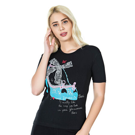 MARSiLYAN- Baskılı Kadın Tişört 275