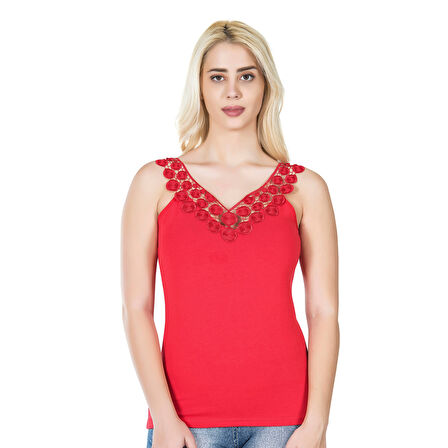 MARSiLYAN- Güpürlü Kadın Tişört 268