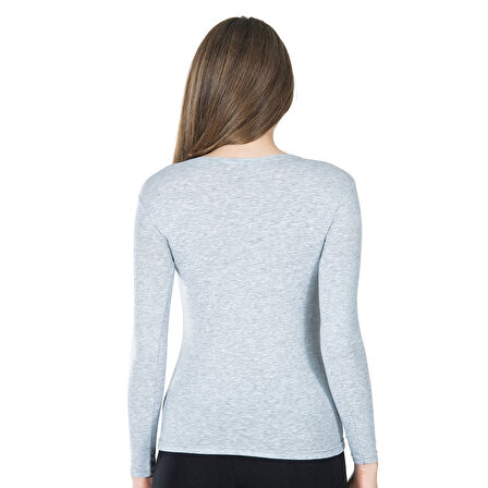 MARSiLYAN- Bisiklet Yaka Uzun Kol Kadın Tişört 244