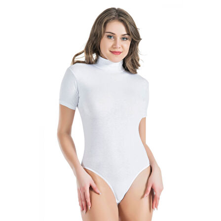 MARSiLYAN- Yarım Kol Boğazlı Çıtçıtlı Kadın Body 325