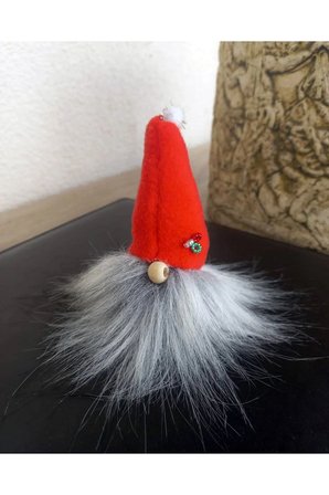 Sevimli El Yapımı Noel Baba Cücesi Yılbaşı Ev Süsleri Dekor Örgü Cüce