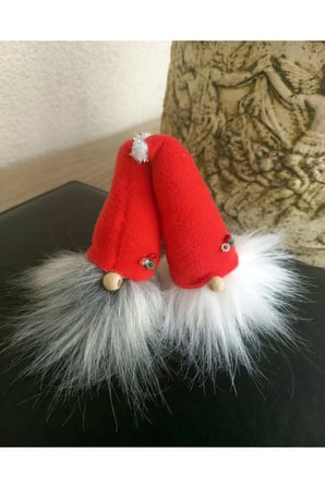 Sevimli El Yapımı Noel Baba Cücesi Yılbaşı Ev Süsleri Dekor Örgü Cüce