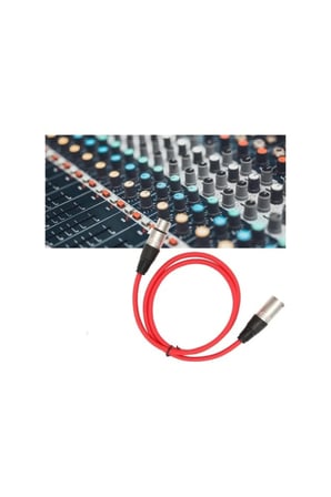 5 Metre Xlr Mikrofon Kablosu – Kırmızı | Xlr Erkek-dişi | Sahne & Stüdyo Uyumlu