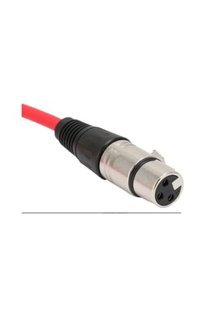 Mikrofon Kablosu 10 Metre Kırmızı | Xlr Erkek – Xlr Dişi | Sahne – Stüdyo – Kaliteli Ses Kablosu