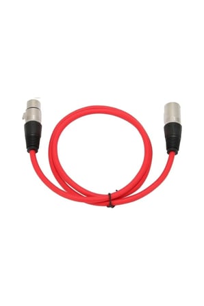 15 Metre Xlr Mikrofon Kablosu – Kırmızı Renk | Xlr Erkek-dişi | Sahne & Stüdyo Uyumlu