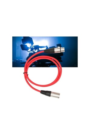 15 Metre Xlr Mikrofon Kablosu – Kırmızı Renk | Xlr Erkek-dişi | Sahne & Stüdyo Uyumlu