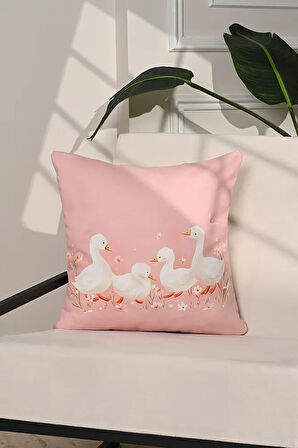 Blush Parade Pembe Ördekli Çocuk Kırlent Kılıfı – 43x43cm