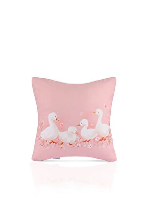 Blush Parade Pembe Ördekli Çocuk Kırlent Kılıfı – 43x43cm