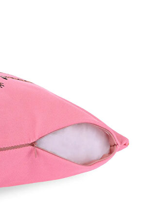 Neon Jungle Kaplan Desenli Pembe Kırlent Kılıfı – 43x43cm
