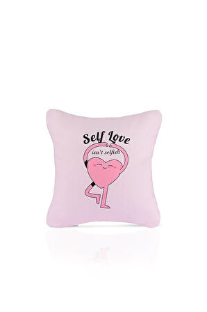 Self Love Yoga Kalpli İllüstrasyon Kırlent Kılıfı – 43x43cm