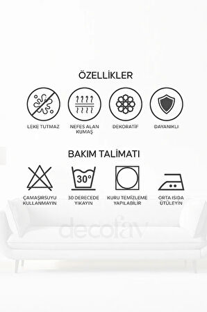 Coral Flow Modern Soyut Bitki Desenli Kırlent Kılıfı – 43x43cm