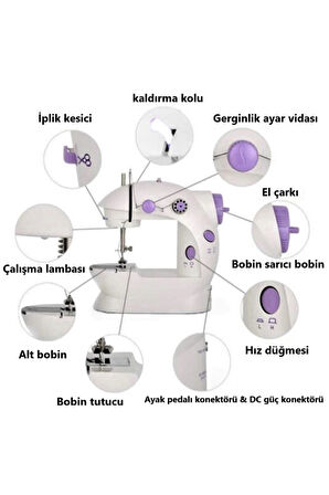 Mini Ev Dikiş Makinesi Pedallı Sewıng Machine