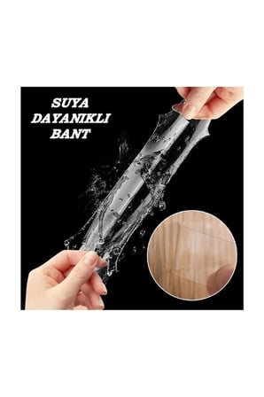 Yıkanabilir Şeffaf Jel Yapışkan Şerit Tekrar Kullanılabilir Sabitleyici 4.5 cm