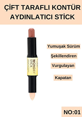 Çift Taraflı Kontür Aydınlatıcı Stick