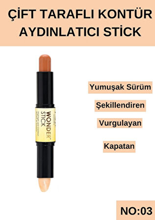 Çift Taraflı Kontür Aydınlatıcı Stick