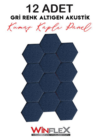 ALTIGEN AKUSTİK KUMAŞ KAPLI PANEL 12 ADET - (17x20CM)